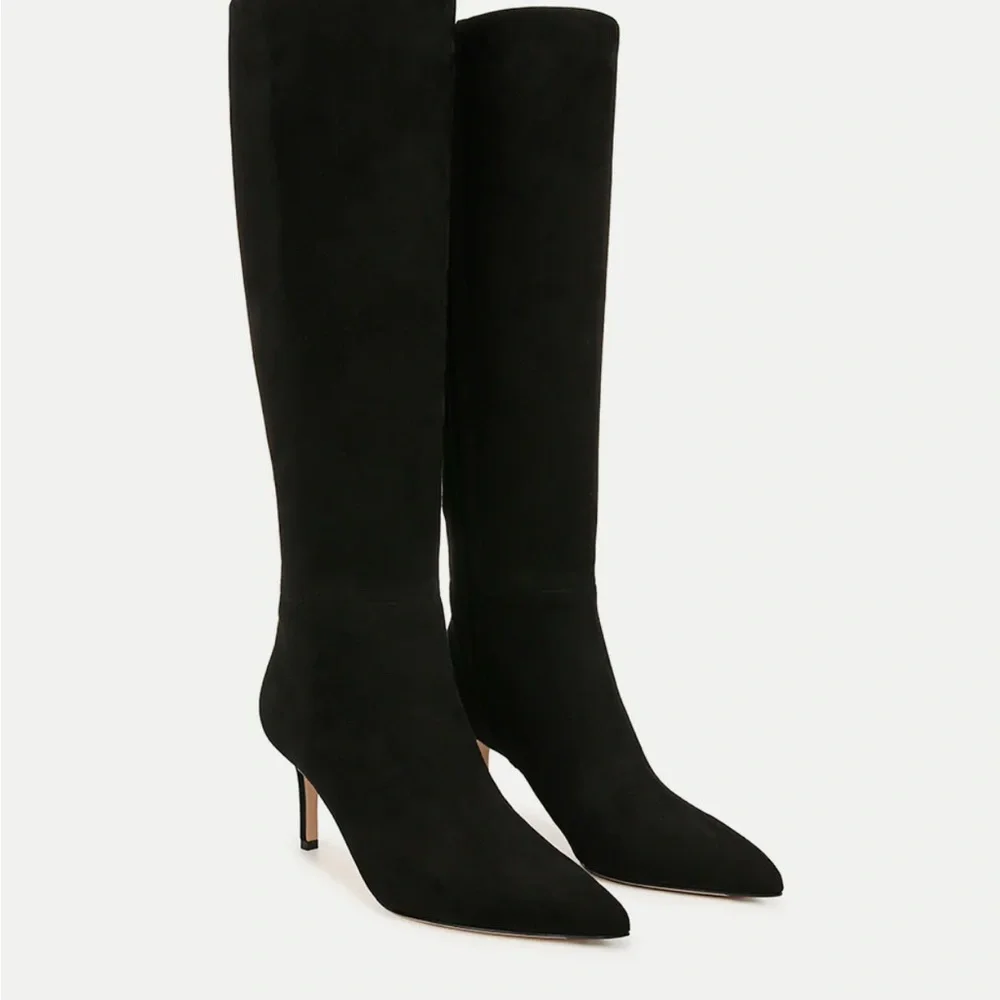 Veronica Beard Black suede Knee-High Women's Boots - Picture 1 of 9
